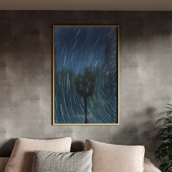 Quadro Decorativo Paisagem Arvore Espiral Com Moldura E Vidro