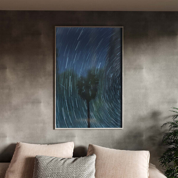 Quadro Decorativo Paisagem Arvore Espiral Com Moldura E Vidro