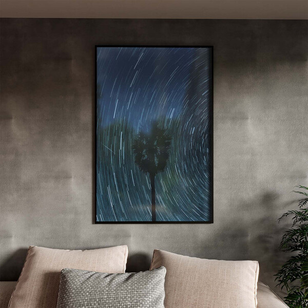 Quadro Decorativo Paisagem Arvore Espiral Com Moldura E Vidro