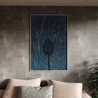 Quadro Decorativo Paisagem Arvore Espiral Com Moldura Prata -