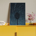 Quadro Decorativo Paisagem Arvore Espiral Com Moldura Prata -