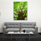Quadro Decorativo Paisagem Árvore Frondosa - 100x70 Cm