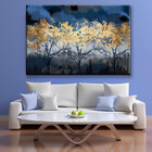 Quadro Decorativo Paisagem Aurora De Inverno - 120x60 Cm