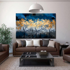 Quadro Decorativo Paisagem Aurora De Inverno - 120x80 Cm