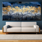 Quadro Decorativo Paisagem Aurora De Inverno - 150x80 Cm