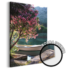 Quadro Decorativo Paisagem Barco No Lago Natureza Sala 40x60