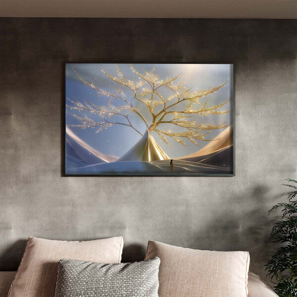 Quadro Decorativo Paisagem Beleza Efêmera Com Moldura E Vidro