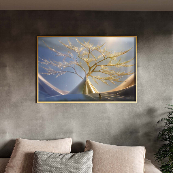 Quadro Decorativo Paisagem Beleza Efêmera Com Moldura E Vidro