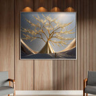 Quadro Decorativo Paisagem Beleza Efêmera Com Moldura Prata -