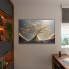 Quadro Decorativo Paisagem Beleza Efêmera Com Moldura Prata -