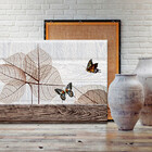 Quadro Decorativo Paisagem Borboletas Lineares - 200x120 Cm