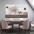 Quadro Decorativo Paisagem Borboletas Lineares - 200x120 Cm