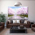 Quadro Decorativo Paisagem Caminho Entre Cerejeiras - 120x80