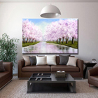 Quadro Decorativo Paisagem Caminho Entre Cerejeiras - 200x120