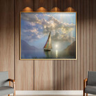 Quadro Decorativo Paisagem Destino Oceânico Com Moldura E Vid