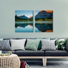Quadro Decorativo Paisagem Floresta 2 Peças