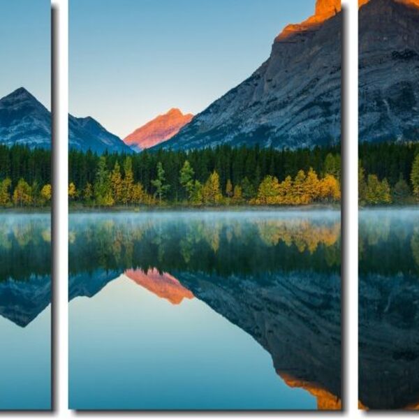 Quadro Decorativo Paisagem Floresta 3 Peças