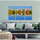 Quadro Decorativo Paisagem Floresta 3 Peças M2