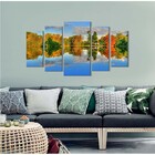 Quadro Decorativo Paisagem Floresta 5 Peças M2