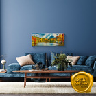 Quadro Decorativo Paisagem Floresta Colorida Céu Azul Sala