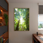 Quadro Decorativo Paisagem Floresta Tropical Com Moldura E Vi