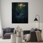 Quadro Decorativo Paisagem Folhagem Sol - 100x70 Cm