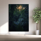 Quadro Decorativo Paisagem Folhagem Sol - 180x120 Cm
