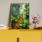 Quadro Decorativo Paisagem Forest Trail Com Moldura E Vidro D
