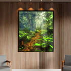 Quadro Decorativo Paisagem Forest Trail Com Moldura E Vidro P