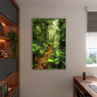 Quadro Decorativo Paisagem Forest Trail Com Moldura Prata - 1