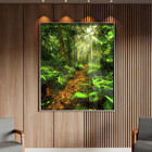 Quadro Decorativo Paisagem Forest Trail Com Moldura Prata - 2