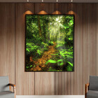 Quadro Decorativo Paisagem Forest Trail Com Moldura Preto - 1