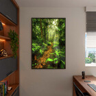 Quadro Decorativo Paisagem Forest Trail Com Moldura Preto - 1
