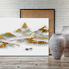 Quadro Decorativo Paisagem Gold Through The Fog - 150x100 Cm