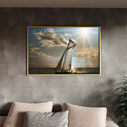 Quadro Decorativo Paisagem Horizontes Marítimos Com Moldura D