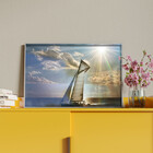 Quadro Decorativo Paisagem Horizontes Marítimos Com Moldura E