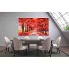 Quadro Decorativo Paisagem Jardim Vermelho - 200x100cm