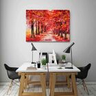 Quadro Decorativo Paisagem Jardim Vermelho - 200x100cm