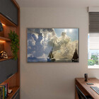 Quadro Decorativo Paisagem Jornada Aquática Com Moldura E Vid