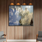 Quadro Decorativo Paisagem Jornada Aquática Com Moldura E Vid