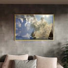 Quadro Decorativo Paisagem Jornada Aquática Com Moldura E Vid