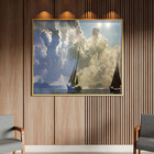 Quadro Decorativo Paisagem Jornada Aquática Com Moldura E Vid