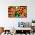 Quadro Decorativo Paisagem Lago Cascata De Agua - 150x100 Cm