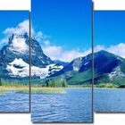 Quadro Decorativo Paisagem Lago Com Montanhas 5 Peças M3