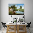 Quadro Decorativo Paisagem Lagoa No Verão - 200x100cm