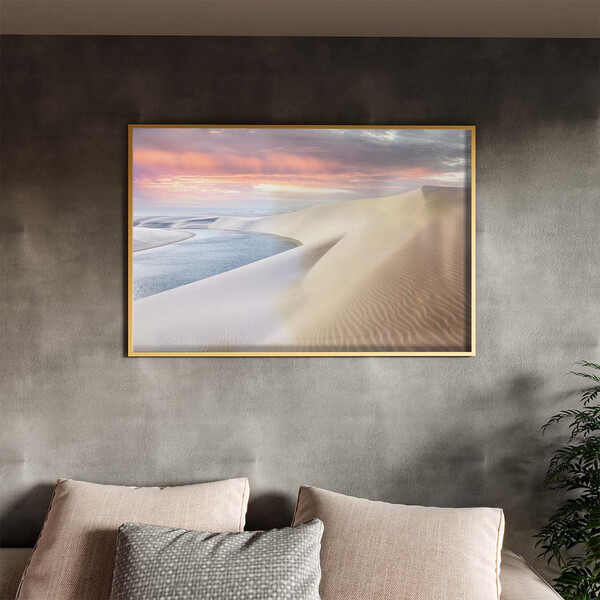 Quadro Decorativo Paisagem Lencois Maranhense Com Moldura E V
