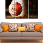 Quadro Decorativo Paisagem Lua Vermelha 3 Peças