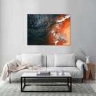 Quadro Decorativo Paisagem Mar Com Pedras - 90x60cm