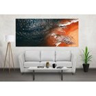 Quadro Decorativo Paisagem Mar Com Pedras - 90x60cm