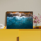 Quadro Decorativo Paisagem Mar E Pedras Com Moldura Preto - 9